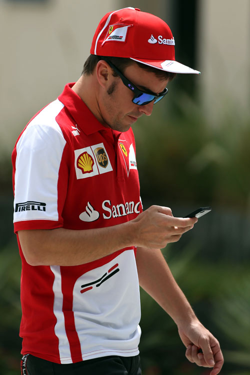 Fernando Alonso en el GP de Bahrein de F-1