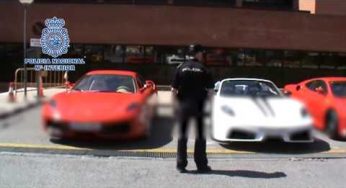 Vídeos de los Ferrari y Aston Martin falsos intervenidos por la Policía