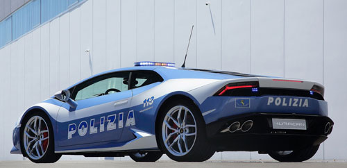 Lamborghini Huracan policial (trasera)