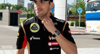 Pastor Maldonado, en la sede central de Renault España en Madrid