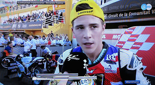 Danny Kent, campeón de Moto3. Imagen Telecinco
