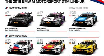 BMW Motorsport presenta los seis BMW M4 DTM con los que competirá en la temporada 2018