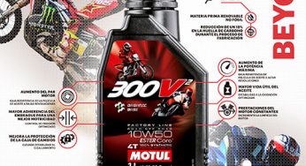El nuevo aceite de competición para motos de 4T de Motul se llama 300V² 10W50
