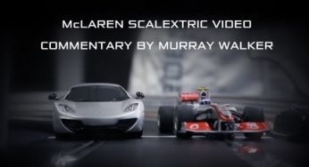 Duelo de McLaren en un circuito de Scalextric