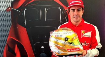 Fernando Alonso lucirá un casco dorado en el GP de Mónaco