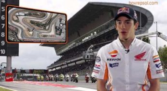 Marc Márquez analiza el circuito de Montmeló