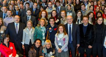 Homenaje a Marc Márquez en la sede central de Repsol