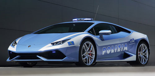 Lamborghini Huracan policial (frontal)