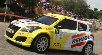 Joan Vinyes, con un Suzuki Swift S1600, ganador del Rally de Ourense en la División II
