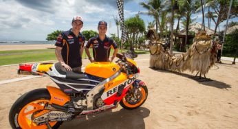 Marc Márquez y Dani Pedrosa presentan sus nuevas motos del Repsol Honda MotoGP 2015