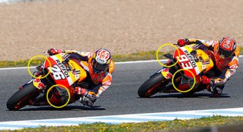 Marc Márquez y Dani Pedrosa prueban diferentes alas en sus Honda