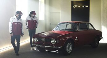 Los pilotos del Alfa Romeo Racing-Orlen de F1, Kimi Räikkönen y Antonio Giovinazzi, prueban el nuevo Giulia GTA