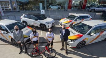 Toyota, patrocinador de la Federación Española de Ciclismo. El acto se celebró en Kobe Motor