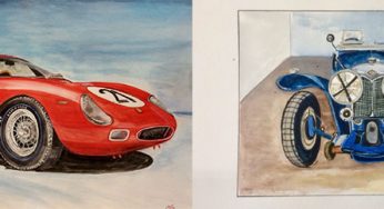 La pasión por los coches y motos ‘racing’ plasmada en el lienzo