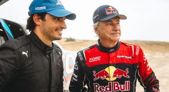 Carlos Sainz padre e hijo: la realeza del motor prueba el Ford Raptor T1+ en el desierto