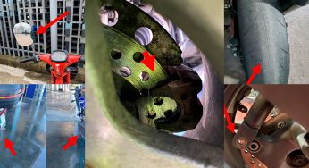 Las impresionantes fotos de cómo llegan algunas motos a la ITV: Manetas partidas, neumáticos al límite y frenos defectuosos